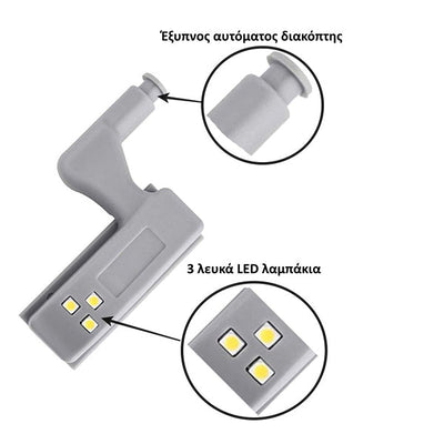 Έξυπνο Φωτιστικό Ντουλαπιών (4 τμχ)